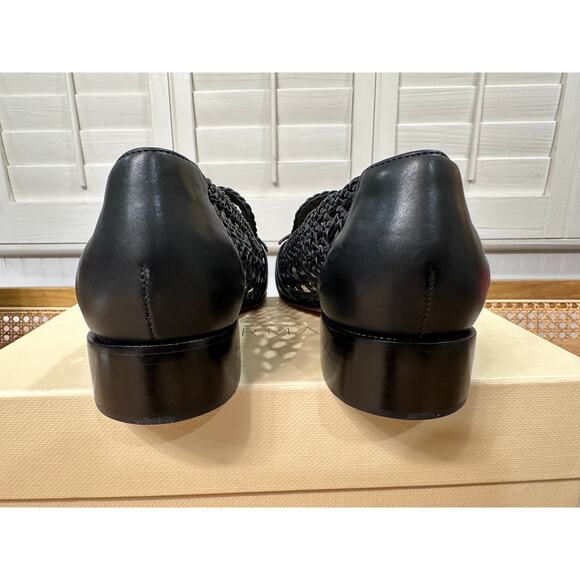 Alexandre Birman Clarita Basketry Loafer Black Sz 7 US 37 EU NIB Casual Elegance - Picture 10 of 15